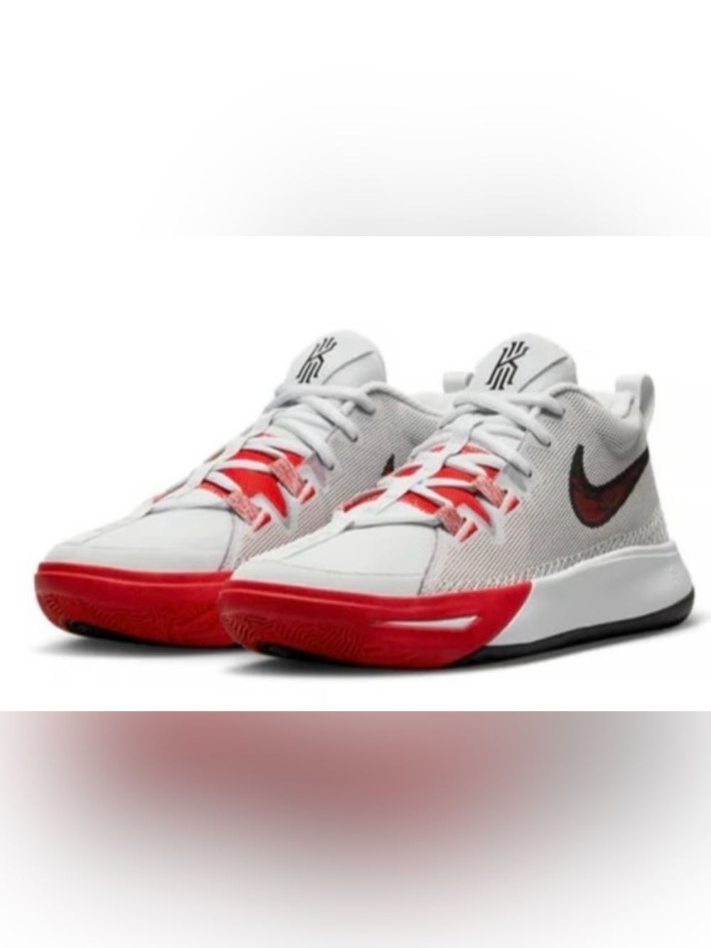 Nike Kids Kyrie Flytrap 6 Basketball Shoes DQ8094-002 White/Red/Black 5.5